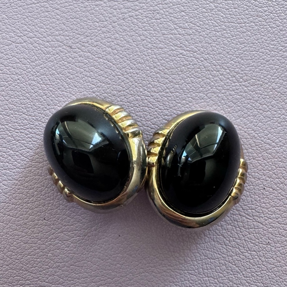 Elegant Black and Gold Earrings